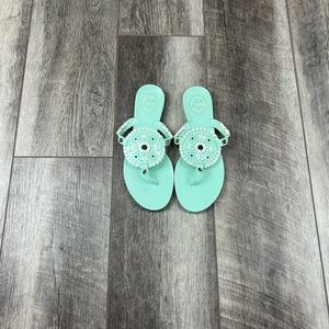 Jack Rogers Teal Georgica Jelly‎ Sandals